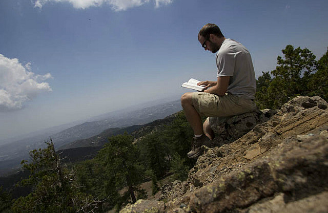 Reading Scripture Atop the World in Cyprus