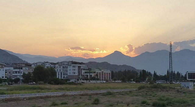 Sunset Behind the Beydağları Mountains