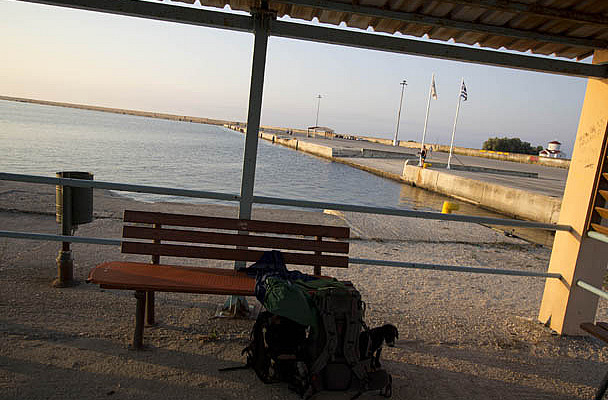 Sleeping By the Harbor on a Bench