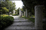 Columns in Courtyard Near St. Paul's Well